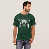 Creepy Zombie Horror Monsteraurus Steampunk Style T-Shirt (Vorne ganz)