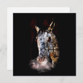 Creepy Zombie Horse Einladung (Vorne/Hinten)