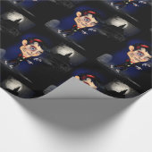 Creepy Zombie-Männerpackung, Friedhof-Nachtzeit Geschenkpapier (Ecke)