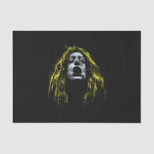 Creepy zombie woman Gesicht Seidenpapier (Vorderseite)