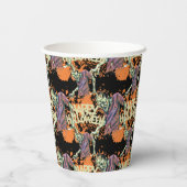 Creepy Zombies Spooky Halloween-Party Pappbecher (Rückseite)