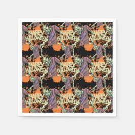 Creepy Zombies Spooky Halloween-Party Serviette