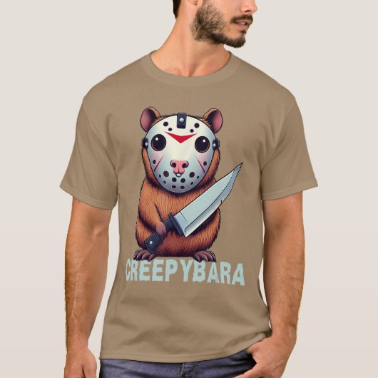 Creepybara Horror Capybara Funny Halloween Scary A T-Shirt (Vorderseite)