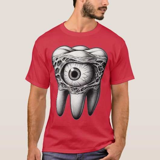 Creepyooth Eyeball Surreal Horror Weirdcore Punk G T-Shirt (Vorderseite)