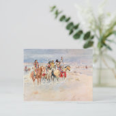 Crees Meeting Traders, 1896 von Charles Marion Rus Postkarte (Stehend Vorderseite)