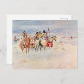 Crees Meeting Traders, 1896 von Charles Marion Rus Postkarte (Vorne/Hinten)