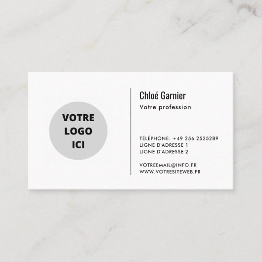 Créez Votre Propre Carte de Visite Visitenkarte (Vorderseite)