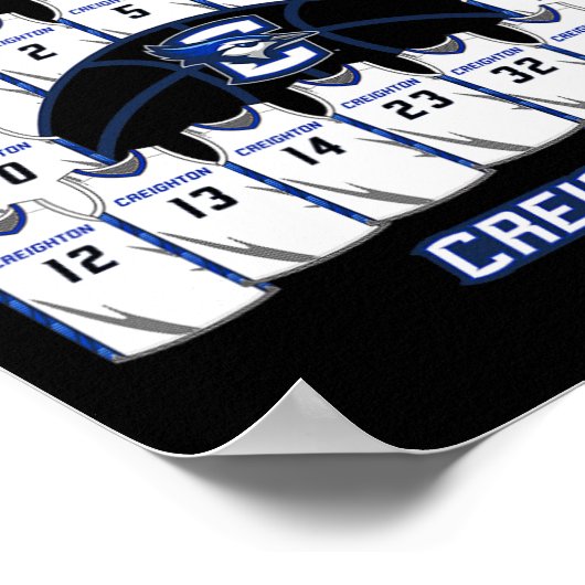 Creighton March Madness 2025 Men's Sketll Nil Poster (Ecke)