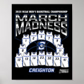 Creighton March Madness 2025 Men's Sketll Nil Poster (Vorne)