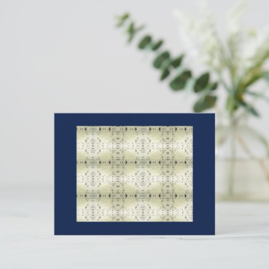 Crem de Lace Midnight Blue Postkarte (Stehend Vorderseite)