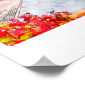 Crema Italien Reisen Wasserfarbenhandzeichnung Poster (Ecke)