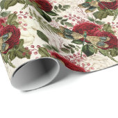 Cremdrachenfliegen und Rose Geschenkpapier (Rolleneckpunkt)