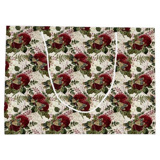 Cremdrachenfliegen und Rose Große Geschenktüte (Rückseite)