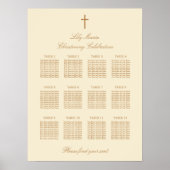 Creme 12 Tafelweihe Sitzkarte Poster (Vorne)