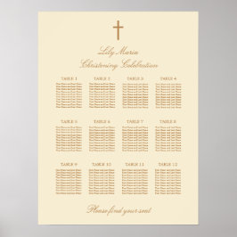 Creme 12 Tafelweihe Sitzkarte Poster