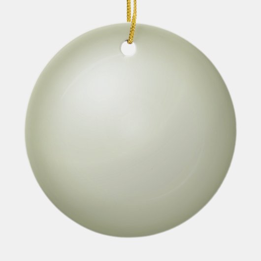 Creme 3d Sphere Effect Keramik Ornament (Vorne)