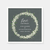 Creme Acacia Frühlingsblumen Kunst Servietten Hoch (Vorderseite)