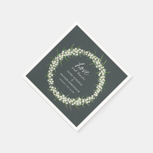 Creme Acacia Frühlingsblumen Kunst Servietten Hoch (Ecke)