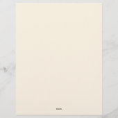 Creme and Gold Floral Celebration Briefbogen (Rückseite)