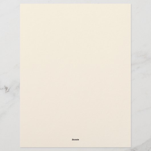 Creme and Gold Floral Celebration Briefbogen (Rückseite)