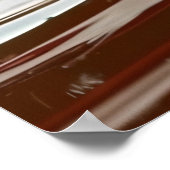 Creme and Red Splash Fluid Art Poster (Ecke)