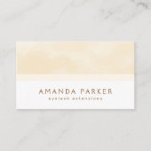 Creme Aquarell Weißer Wellness-Center Boutique Sch Visitenkarte (Vorderseite)