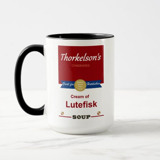 Creme aus Lutefisk Soup Coffee Tasse. Tasse (Links)