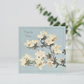 Creme Azalea Blume Dankeskarte (Stehend Vorderseite)