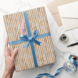 Creme-Baumrinden-Holz-Geburtstag Geschenkpapier