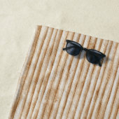 Creme Baumrindenholz Strandtuch (Beispiel)