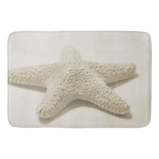 Creme Beach Starfish Badematte (Vorderseite)