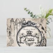 Creme-bedingungslose Liebe 12x18 Wedding Einladung (Stehend Vorderseite)