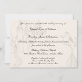 Creme-bedingungslose Liebe 12x18 Wedding Einladung (Rückseite)