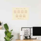 Creme Beige 7 Tischdecken Hochzeitskarte Poster (Heimbüro)