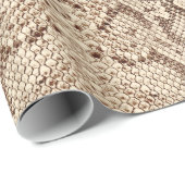 Creme Beige Anaconda Exotic Snakeskin Geschenkpapier (Rolleneckpunkt)