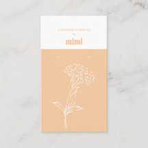 Creme Beige Earring Display Business Card