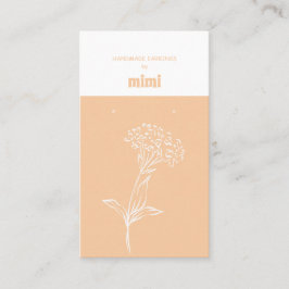 Creme Beige Earring Display Business Card Visitenkarte