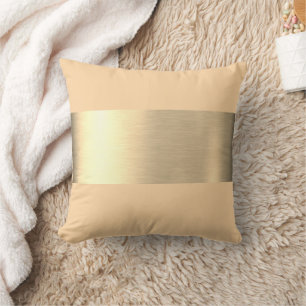Creme Beige Goldfolie Rustikale Imitate Kissen