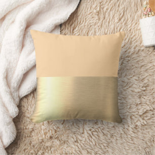 Creme Beige Goldfolie Rustikale Imitate Kissen
