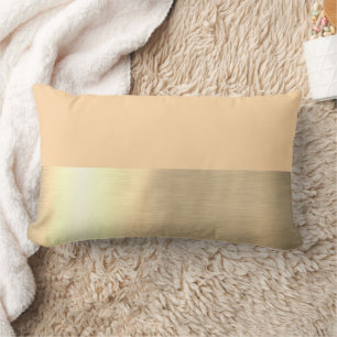 Creme Beige Goldfolie Rustikale Imitate Lendenkissen