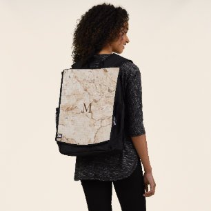 Creme beige marmoriert rucksack