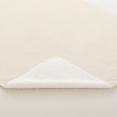 Creme-beige minimalistisch monogrammiert sherpadecke (3/4)