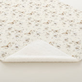 Creme Beige Sand Schmetterlinge Sherpadecke (3/4)