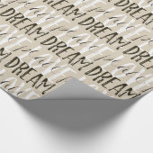 Creme Beige Schwarz-weiße Liebe Dream Peace Shine Geschenkpapier (Ecke)