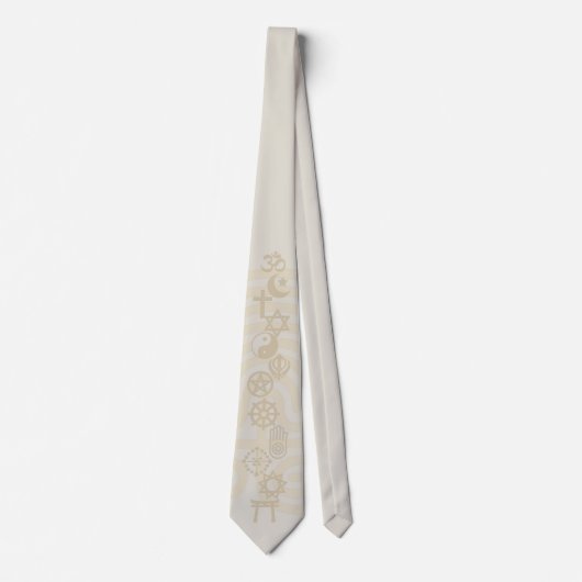 Creme-Beige-Symbole aus Creme Krawatte (Vorderseite)