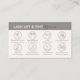 Creme Beige Tan Aftercare für Lash Lift und Tint Visitenkarte