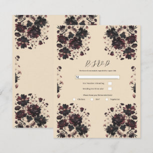 Creme Beige Vintage Shabby Chic Schwermütig Blumig Einladung