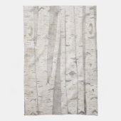 Creme Beige weiße Birkenbäume Geschirrtuch (Vertikal)