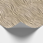 Creme Beige Zebra Print Geschenkpapier (Ecke)