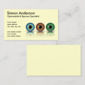 Creme Berufliche Augenbrauen Optometrie Visitenkarte (Vorne/Hinten)
